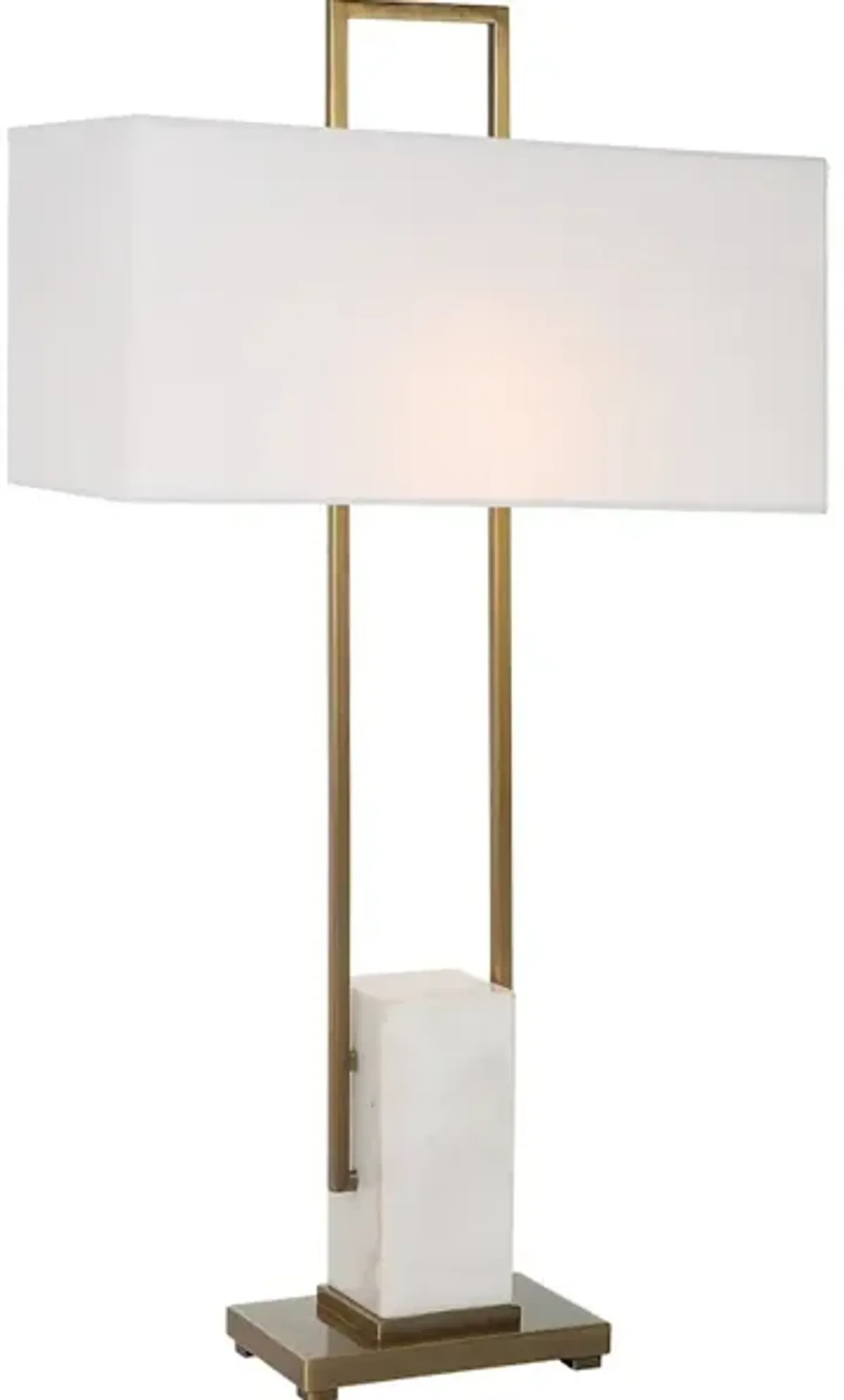 Column White Marble Table Lamp