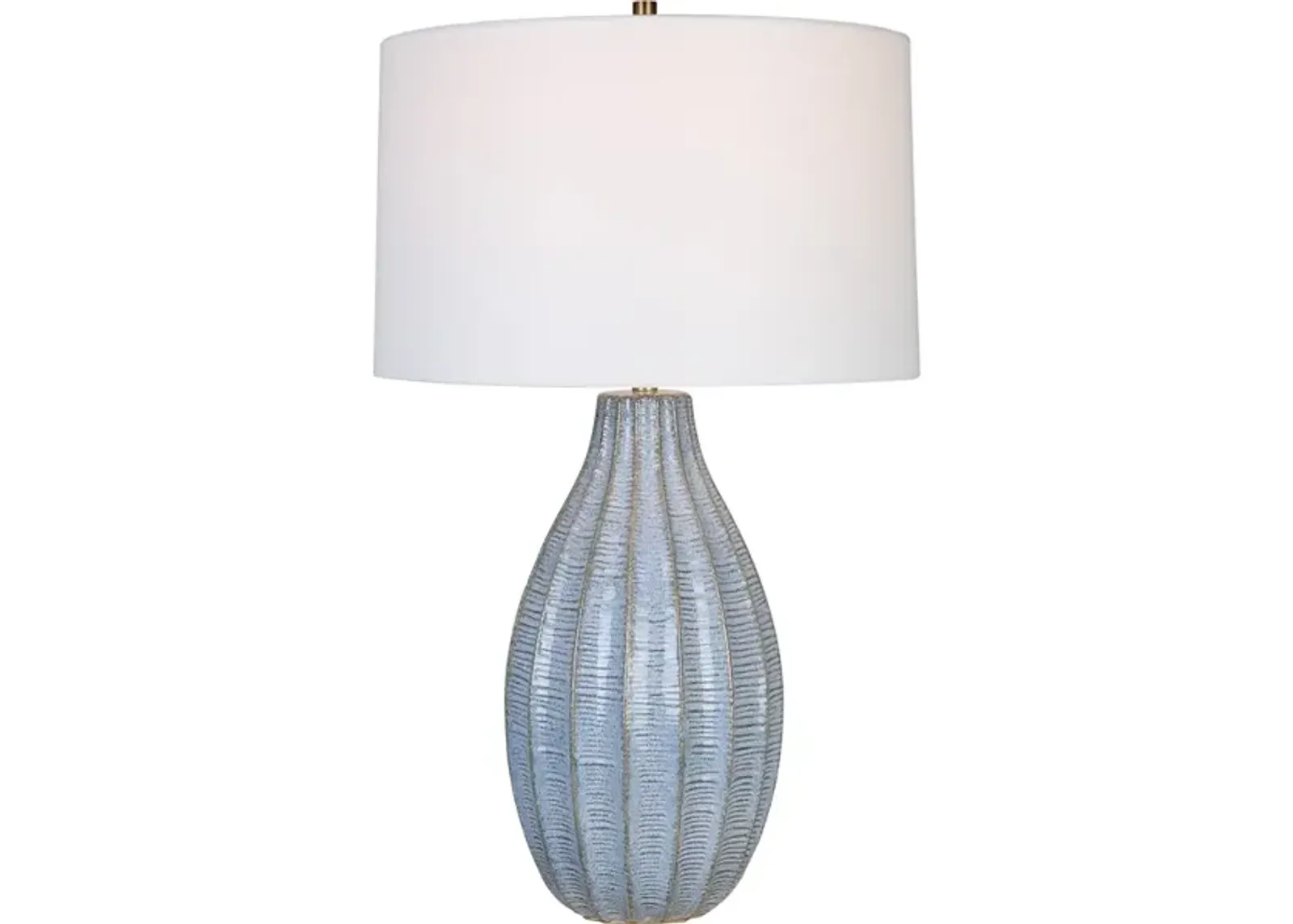 Veston Blue Glaze Table Lamp