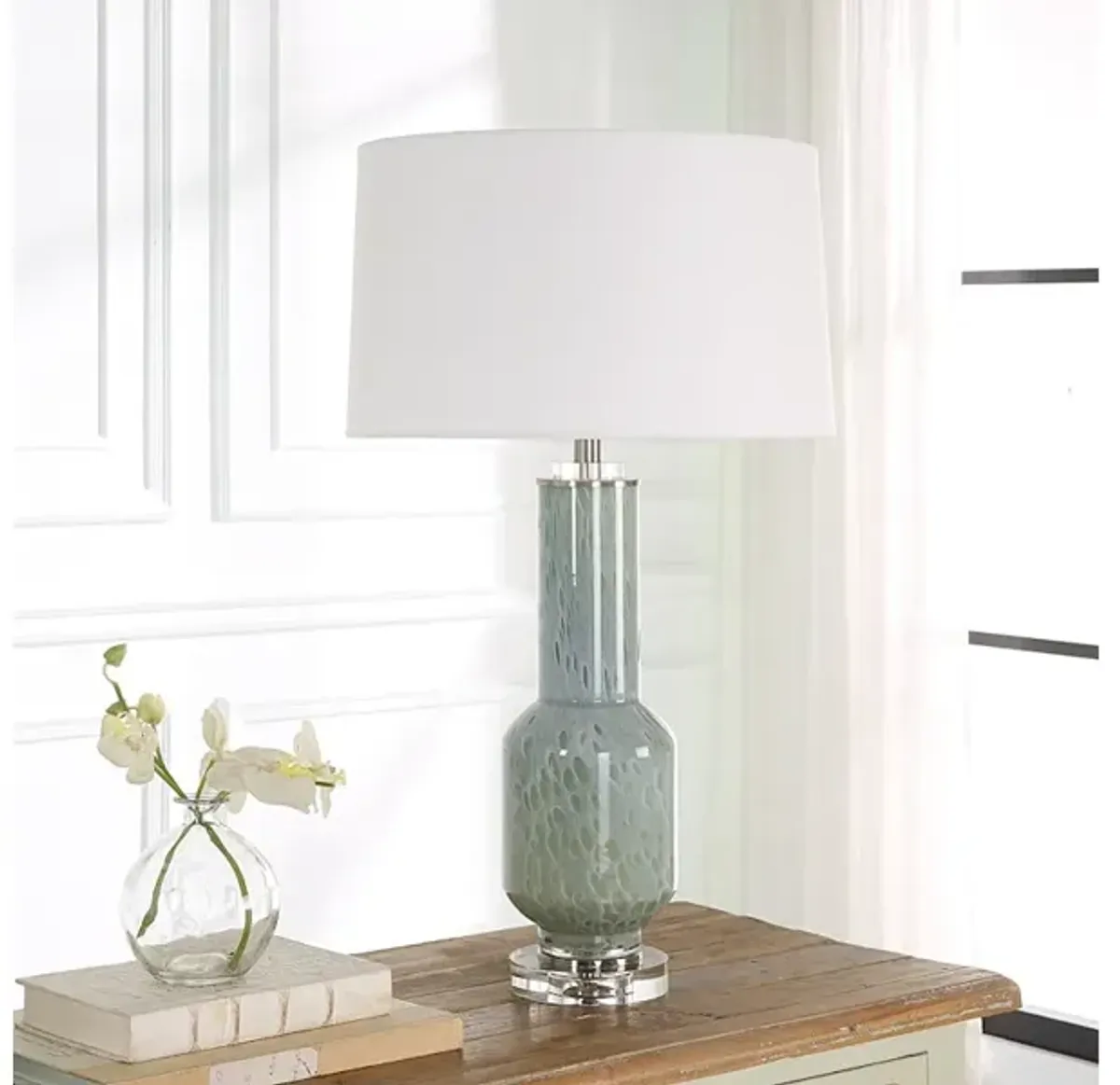 Imperia Aqua Gray Table Lamp