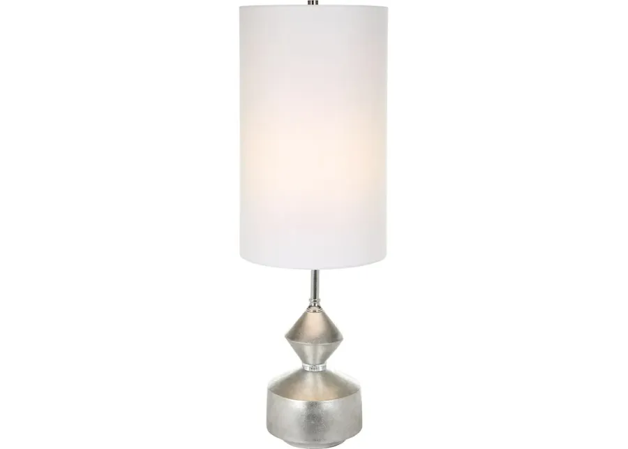 Vial Silver Buffet Lamp