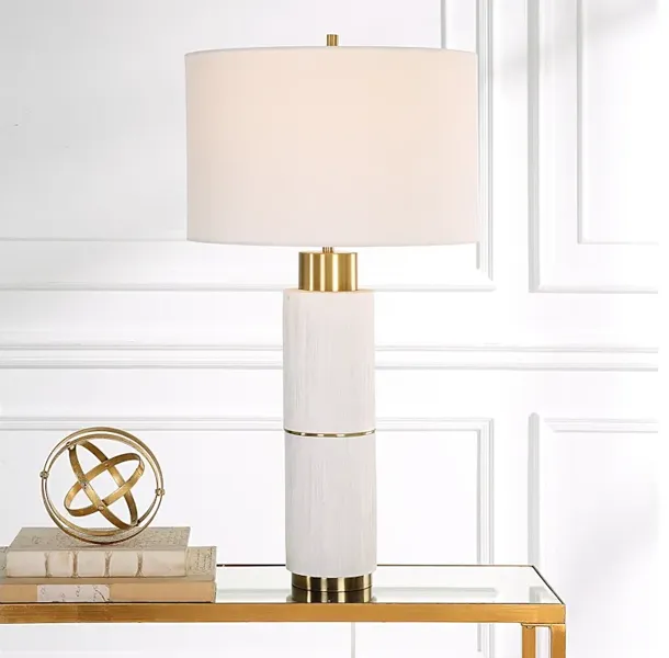 Ruse Whitewashed Table Lamp