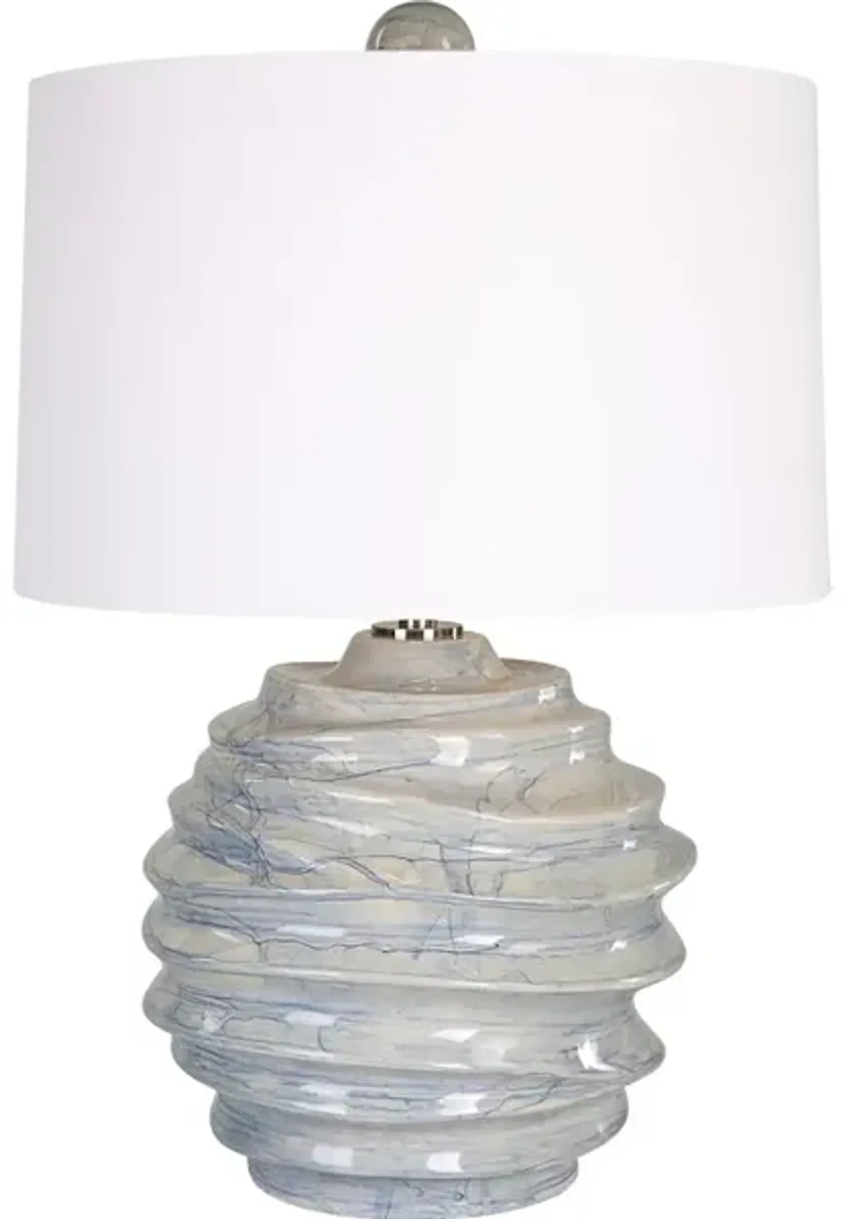 Waves Blue and White Accent Lamp