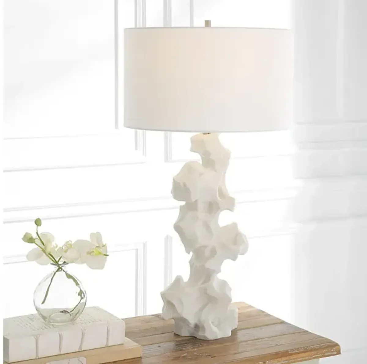 Remnant White Marble Table Lamp