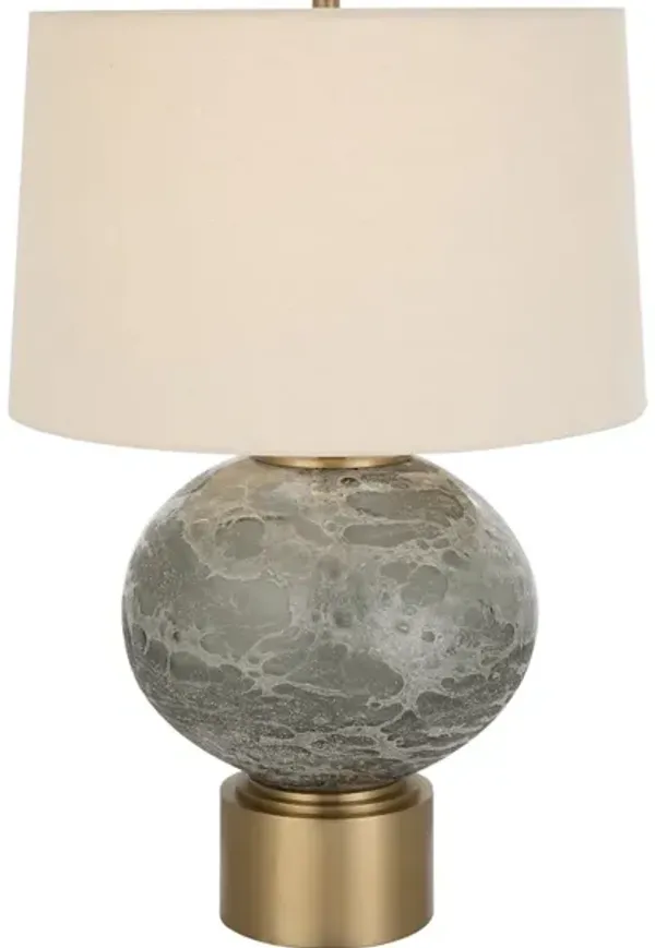 Lunia Gray Glass Table Lamp