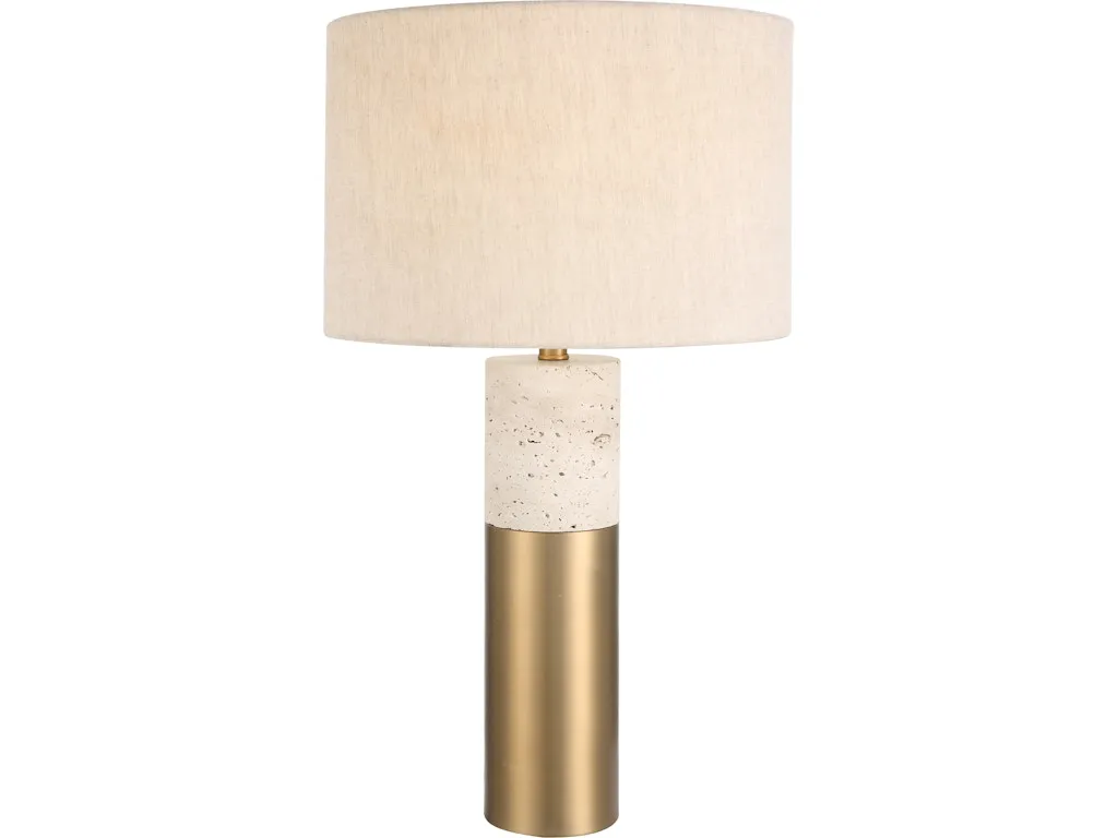 Gravitas Elegant Brass and Stone Lamp