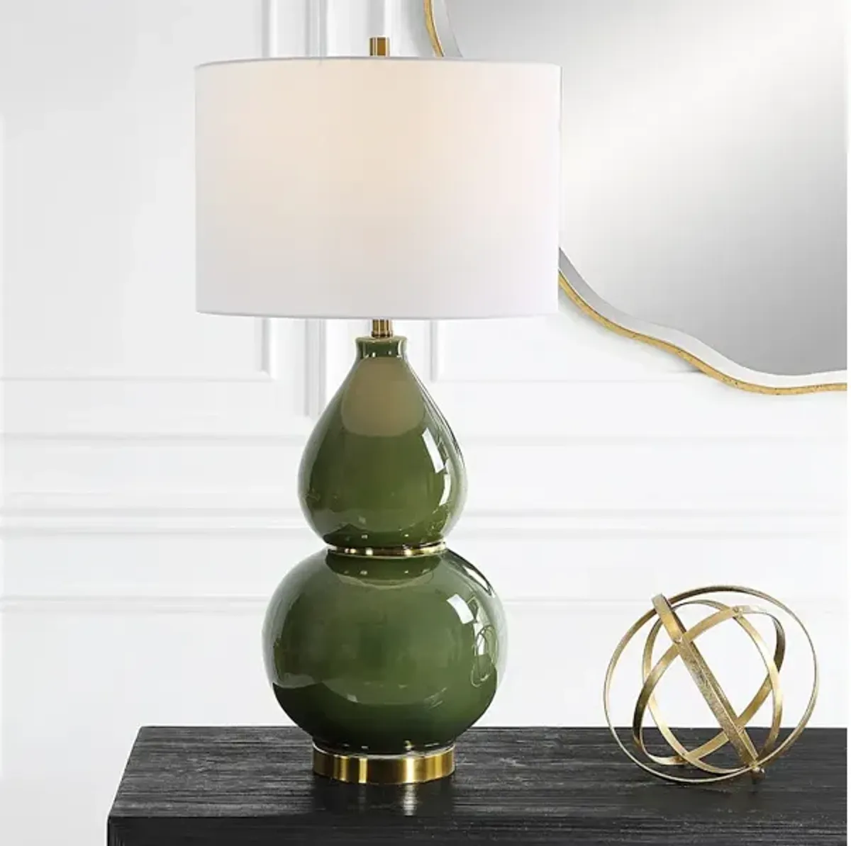 Gourd Green Table Lamp