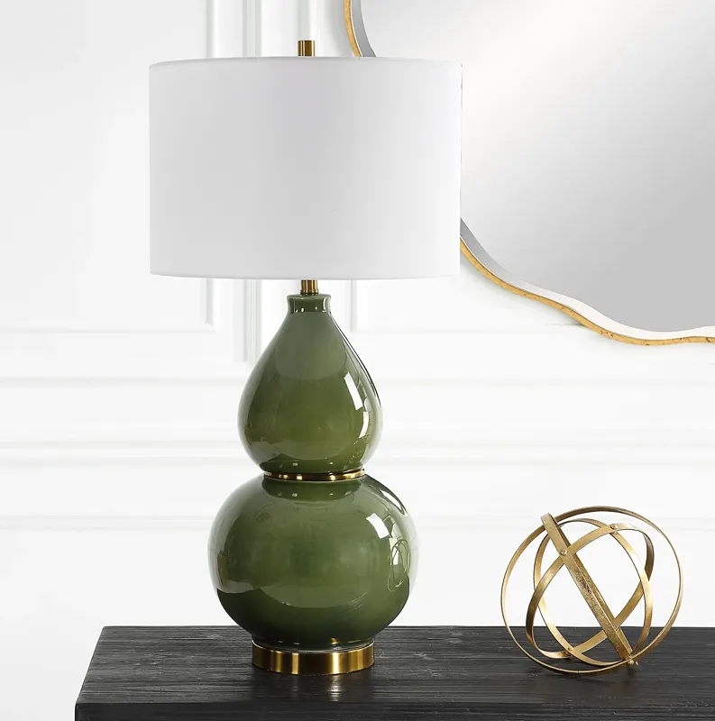 Gourd Green Table Lamp