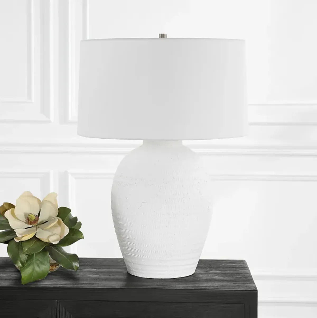 Reyna Chalk White Table Lamp