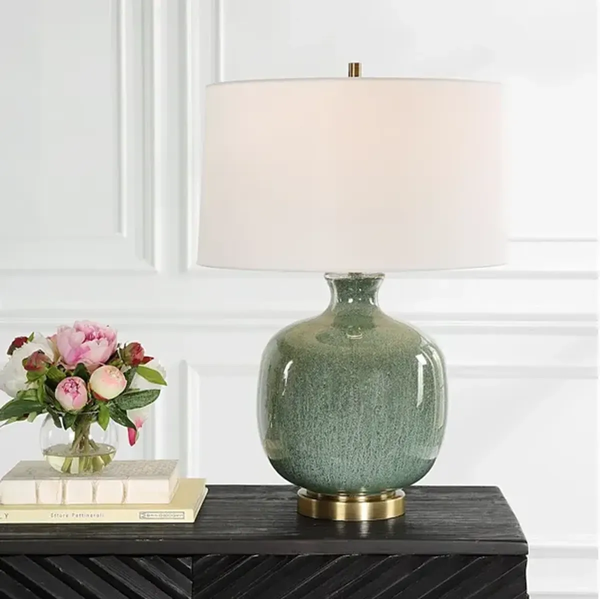 Nataly Aged Green Table Lamp