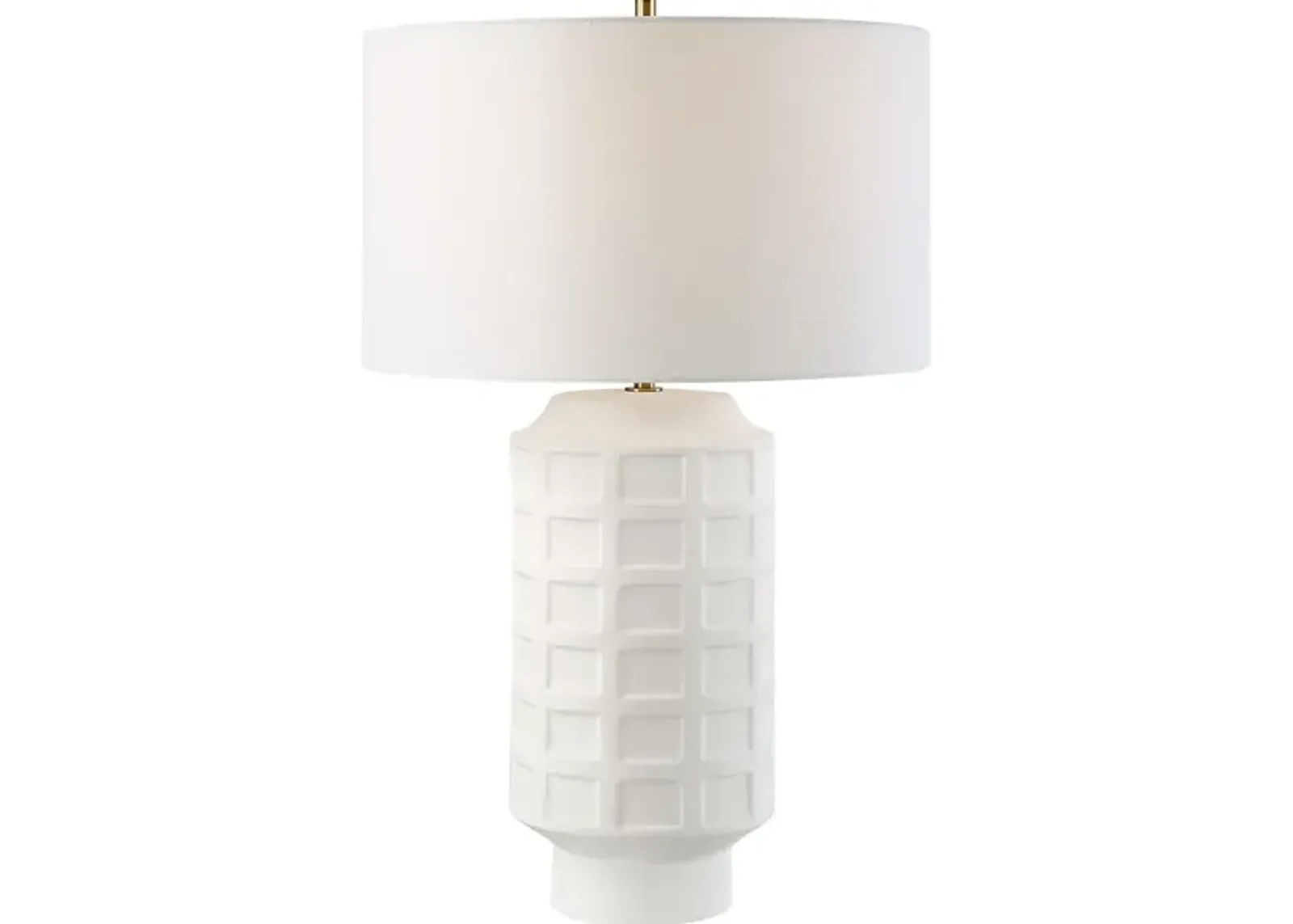 Window Pane White Table Lamp