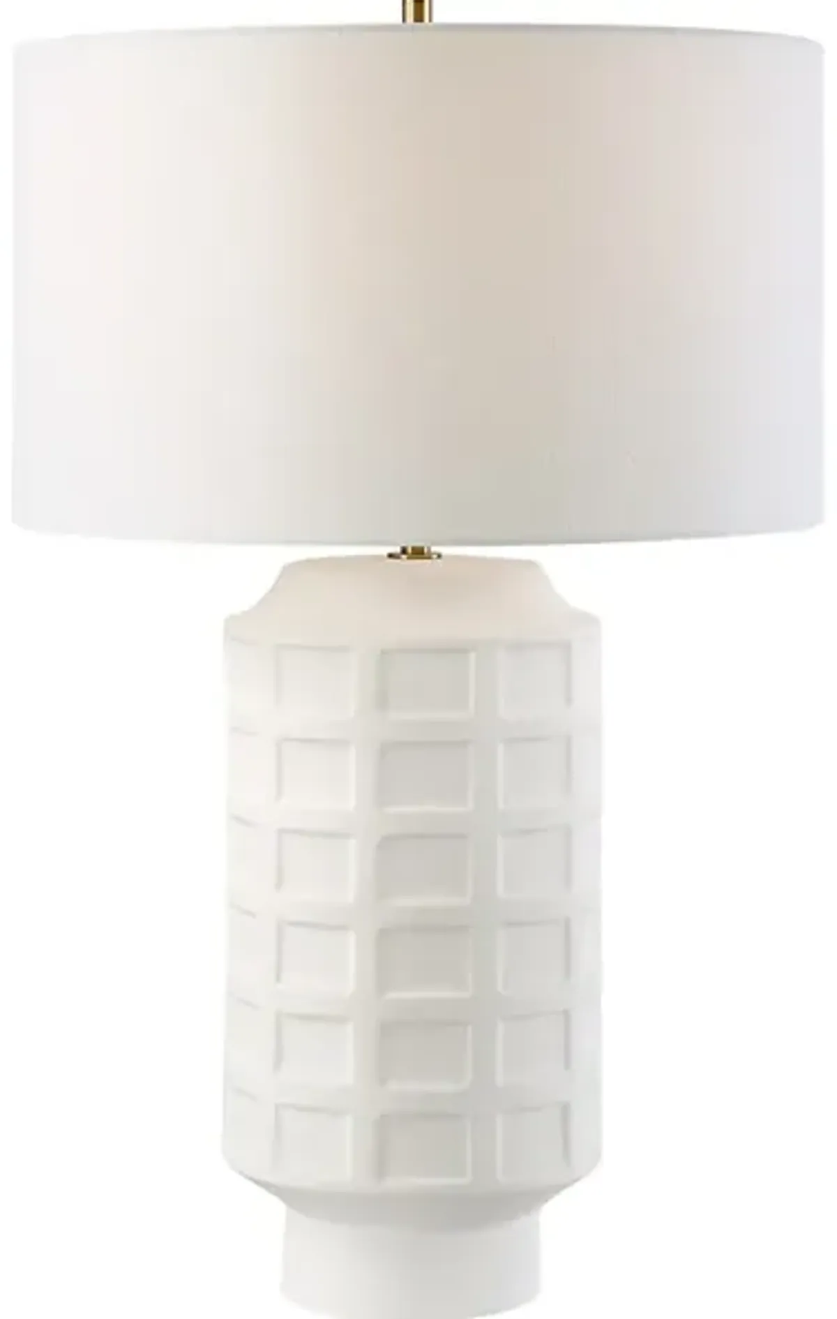 Window Pane White Table Lamp