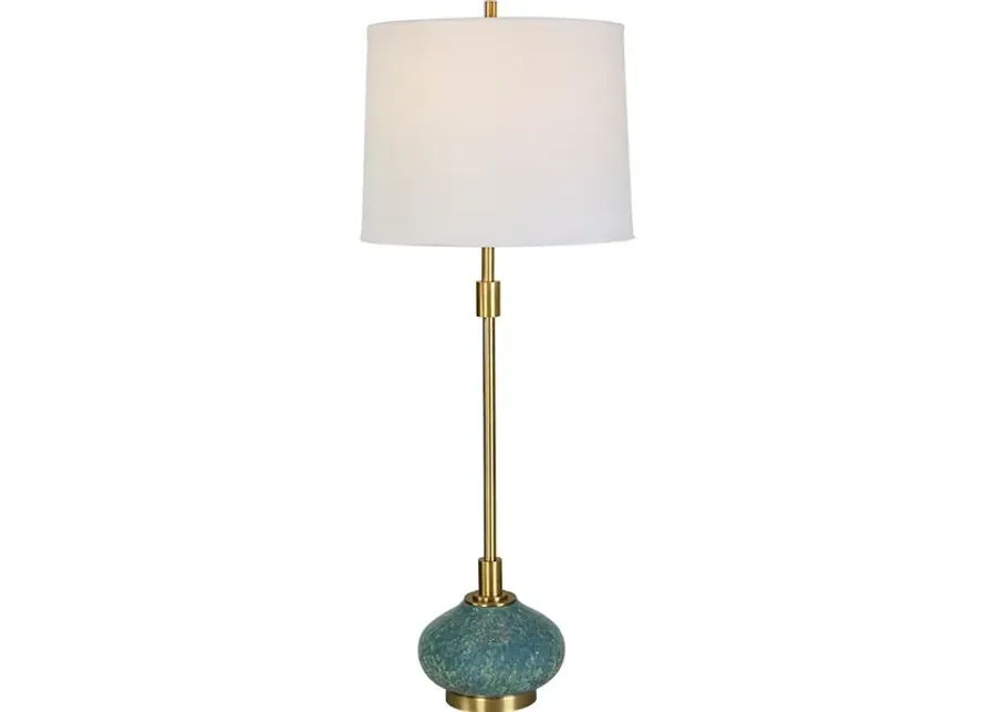 Kaimana Aged Blue Buffet Lamp