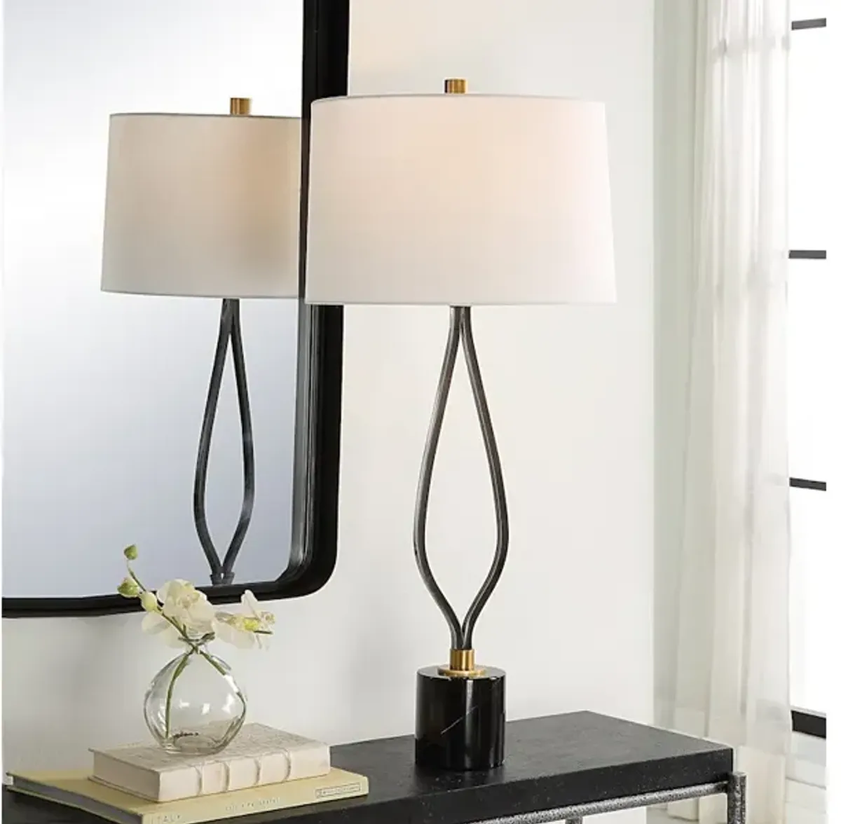 Separate Paths Iron Table Lamp