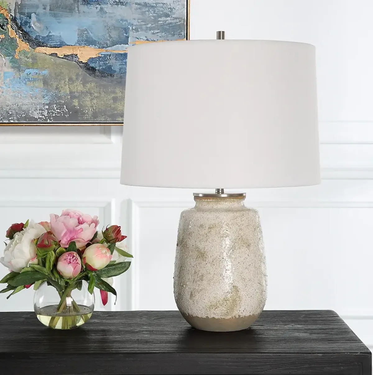Medan Taupe and Gray Table Lamp