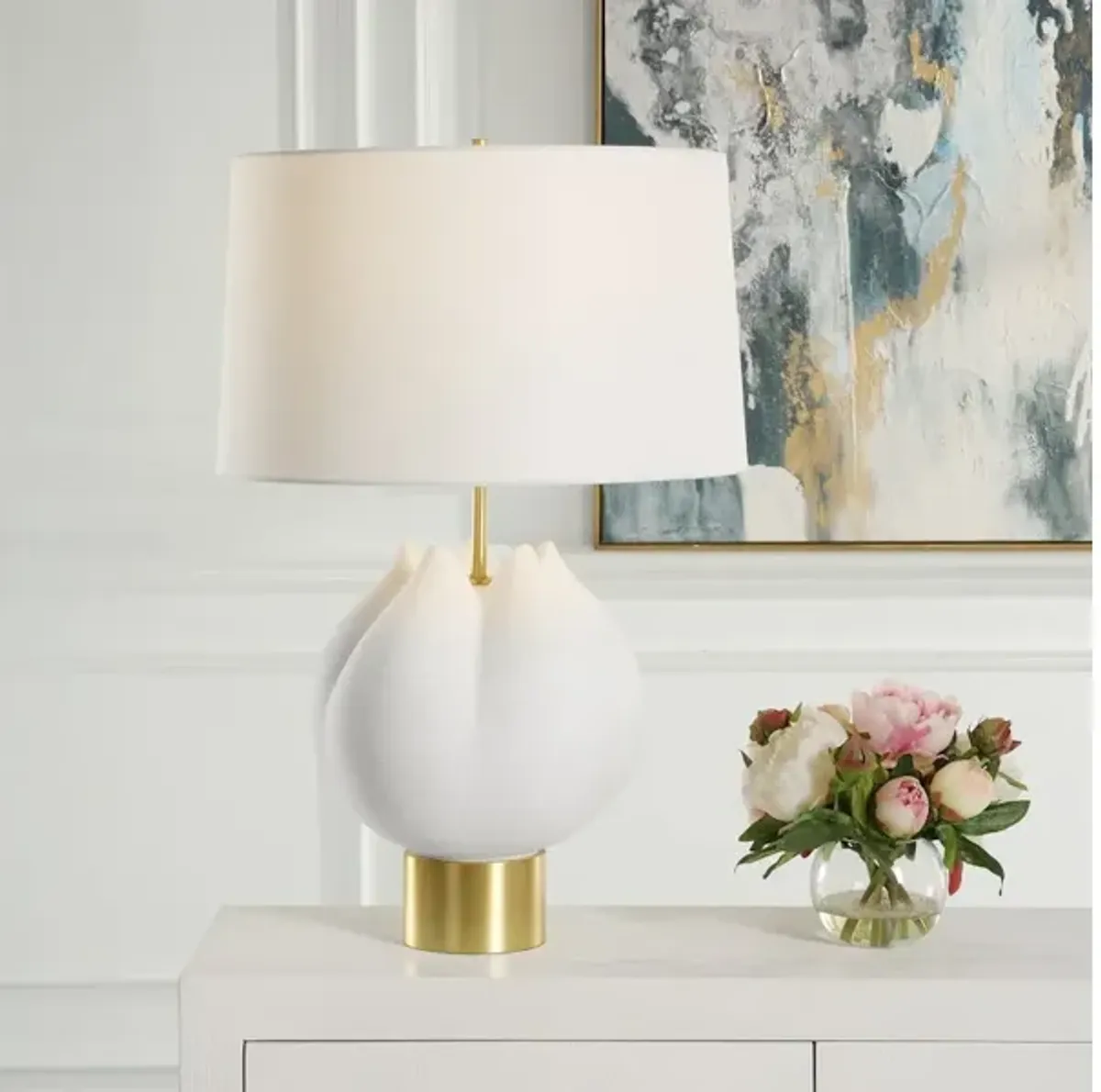 In Bloom White Table Lamp