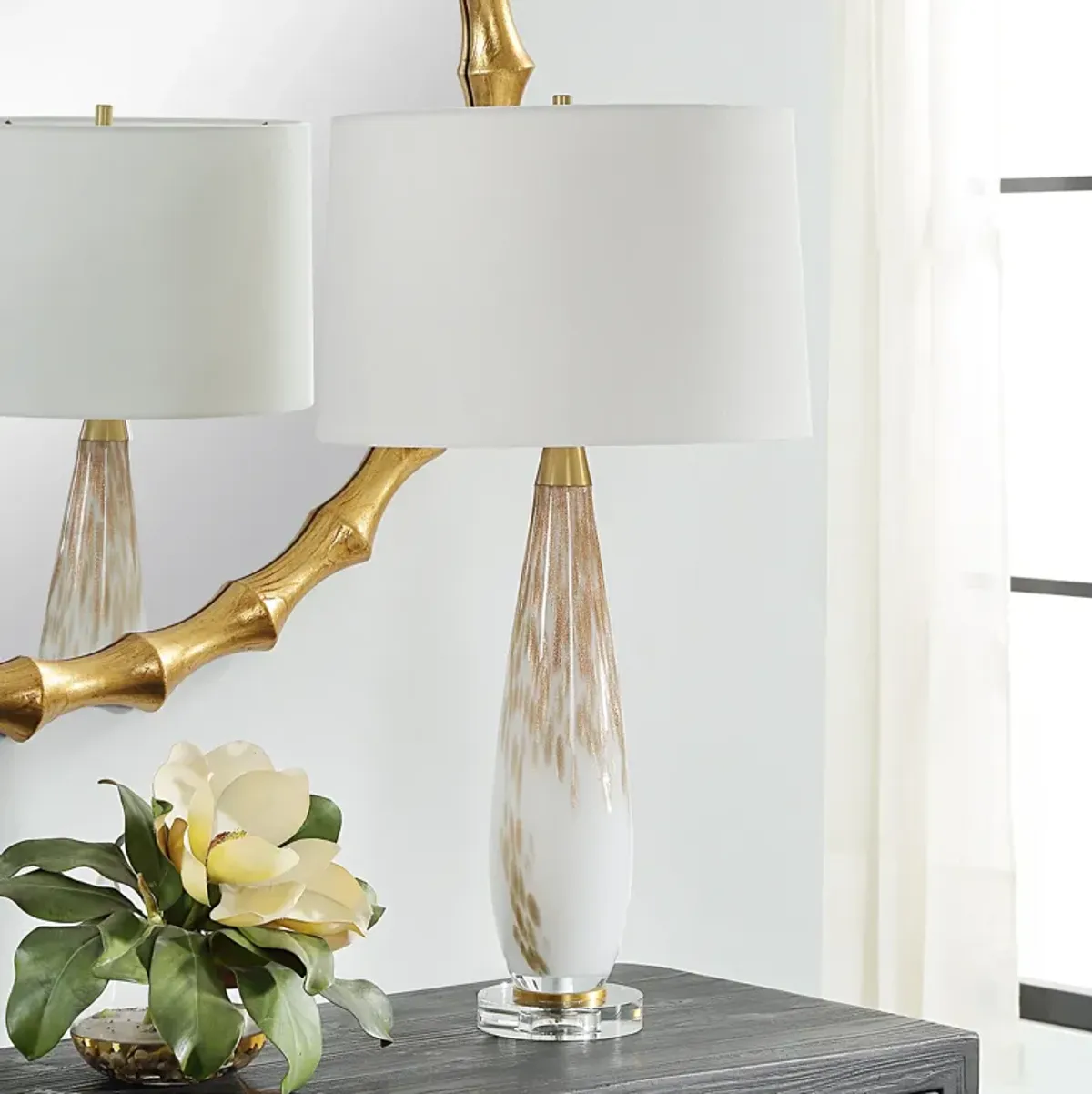 Lyra White and Gold Table Lamp