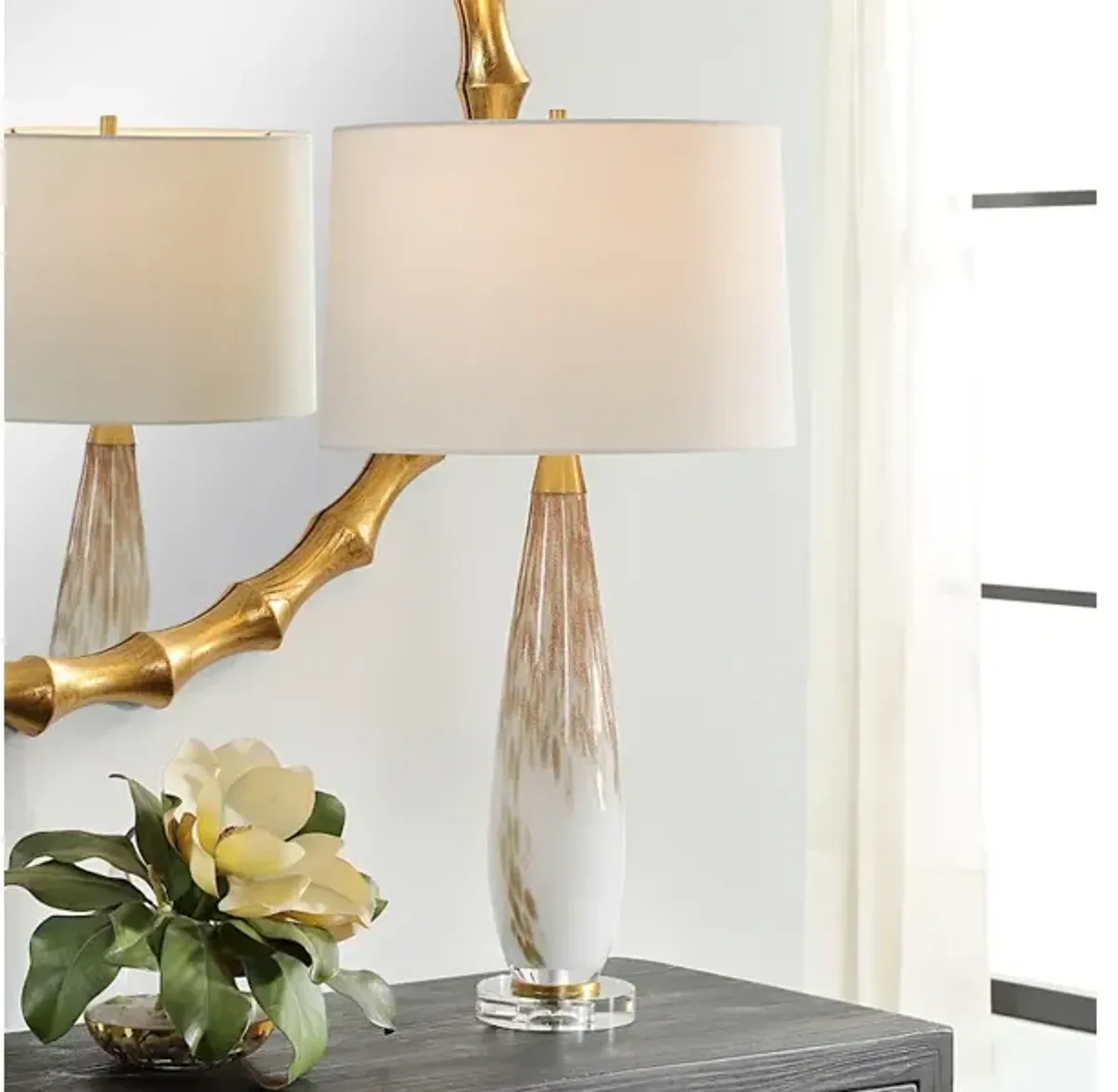 Lyra White and Gold Table Lamp