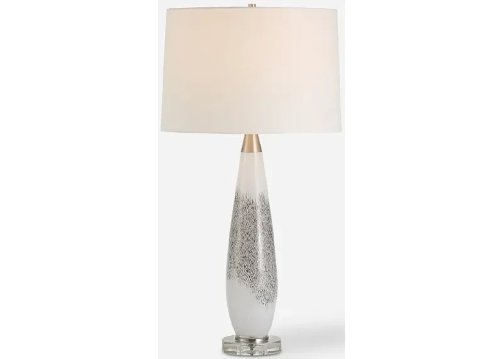 Quinn White and Silver Table Lamp