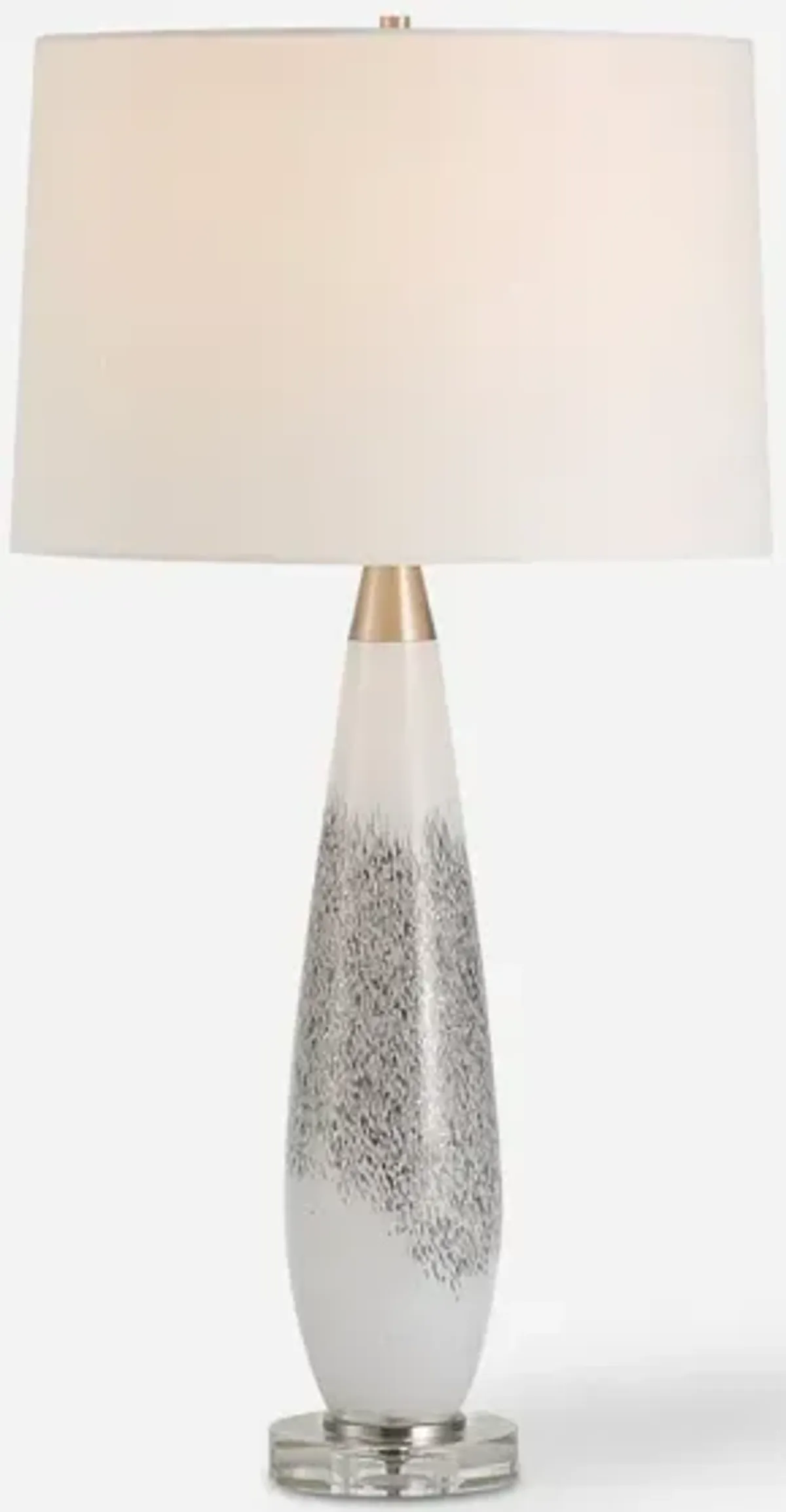 Quinn White and Silver Table Lamp