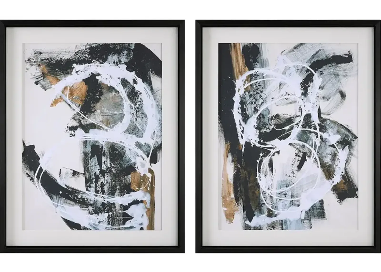 Winterland Abstract Prints, Set/2