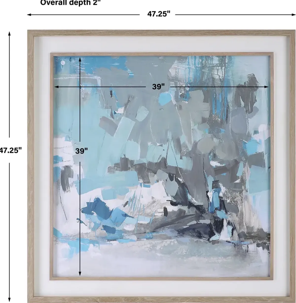 Misty Moonlight Abstract Framed Print