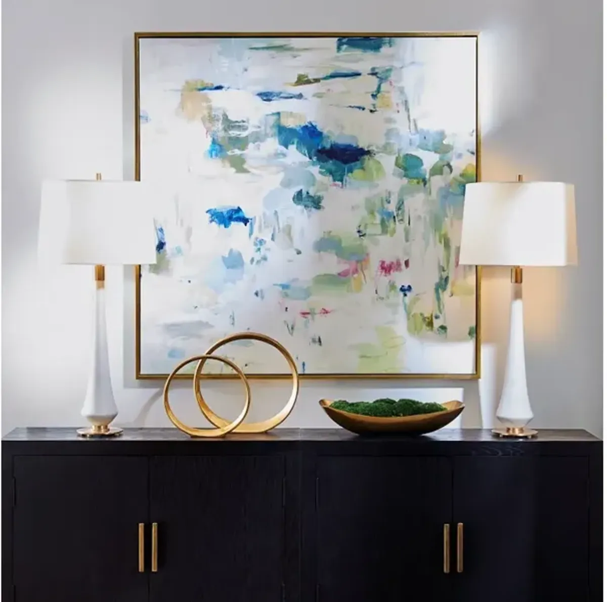 Abstract Reflections Framed Canvas