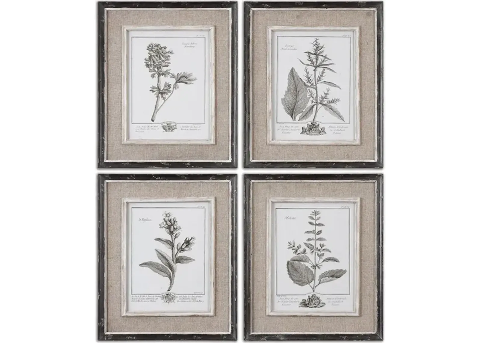 Casual Grey Study Framed Art Set/4