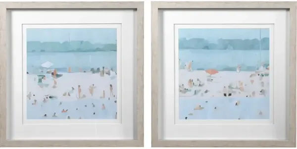 Sea Glass Sandbar Framed Prints Set/2