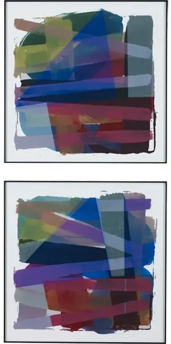 Vivacious Abstract Framed Prints, Set/2