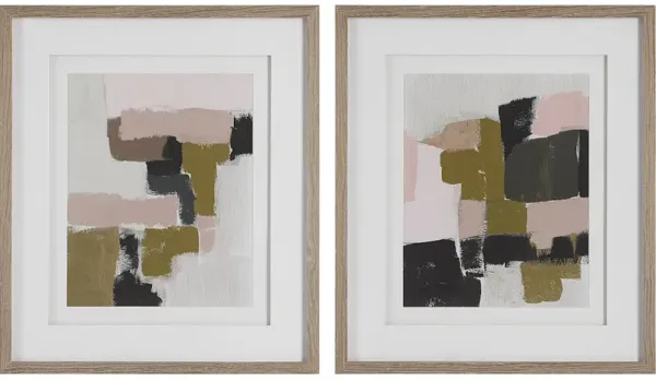 Color Block Framed Prints, Set/2