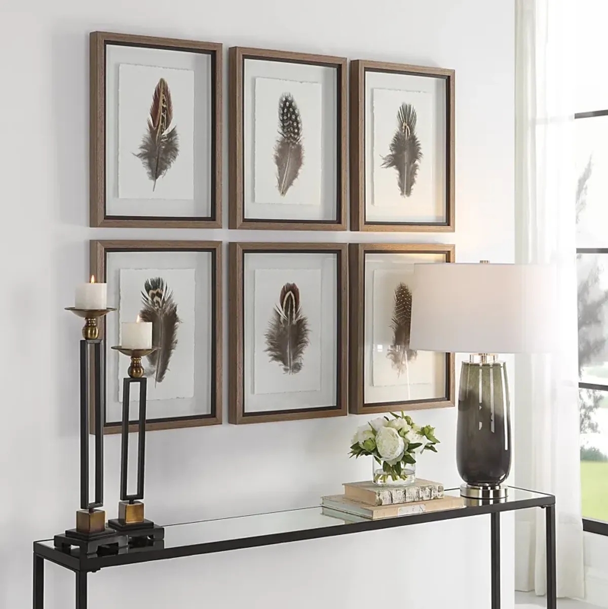 Birds Of A Feather Framed Prints Set/6