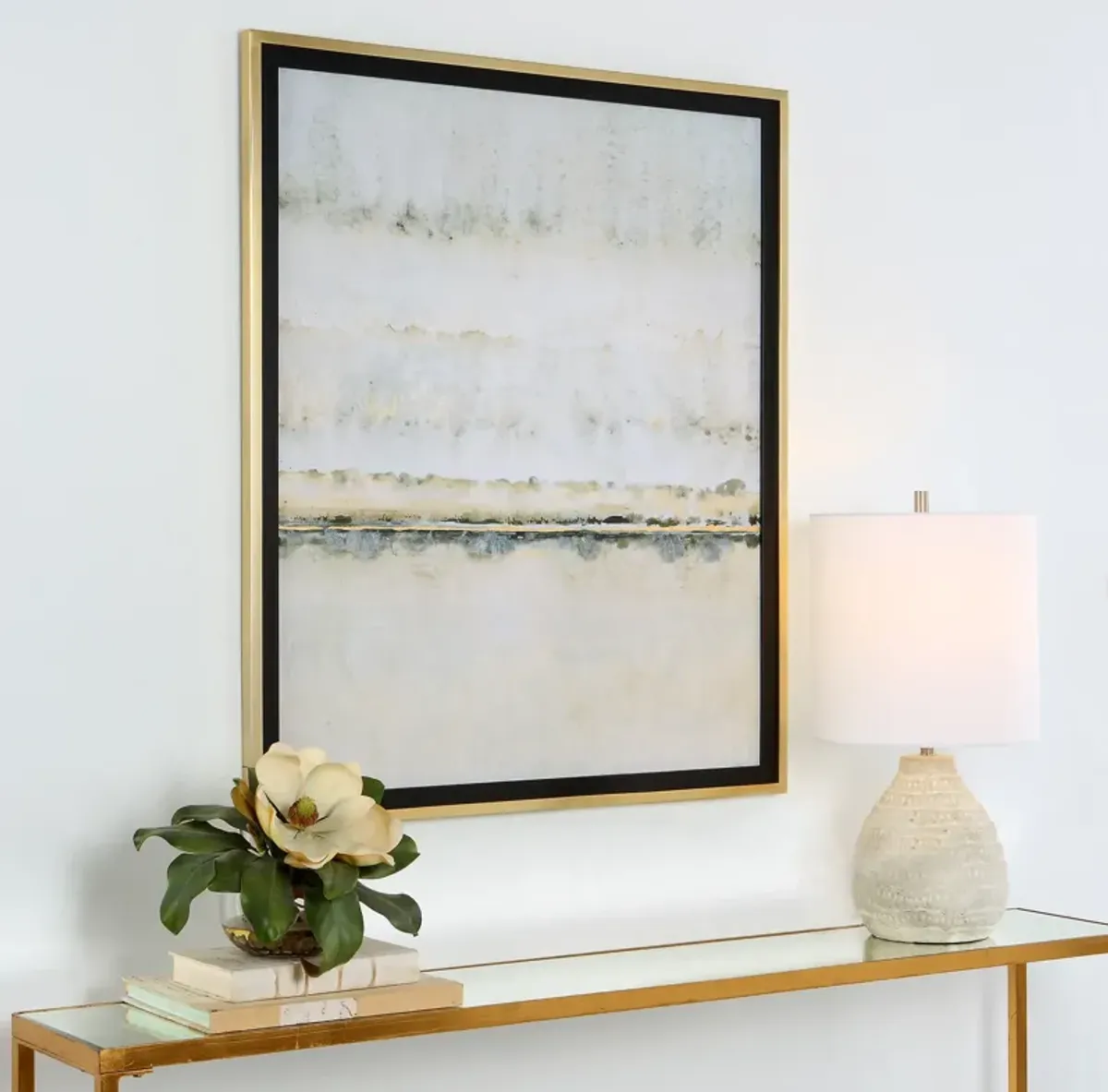 Gilded Horizon Framed Print