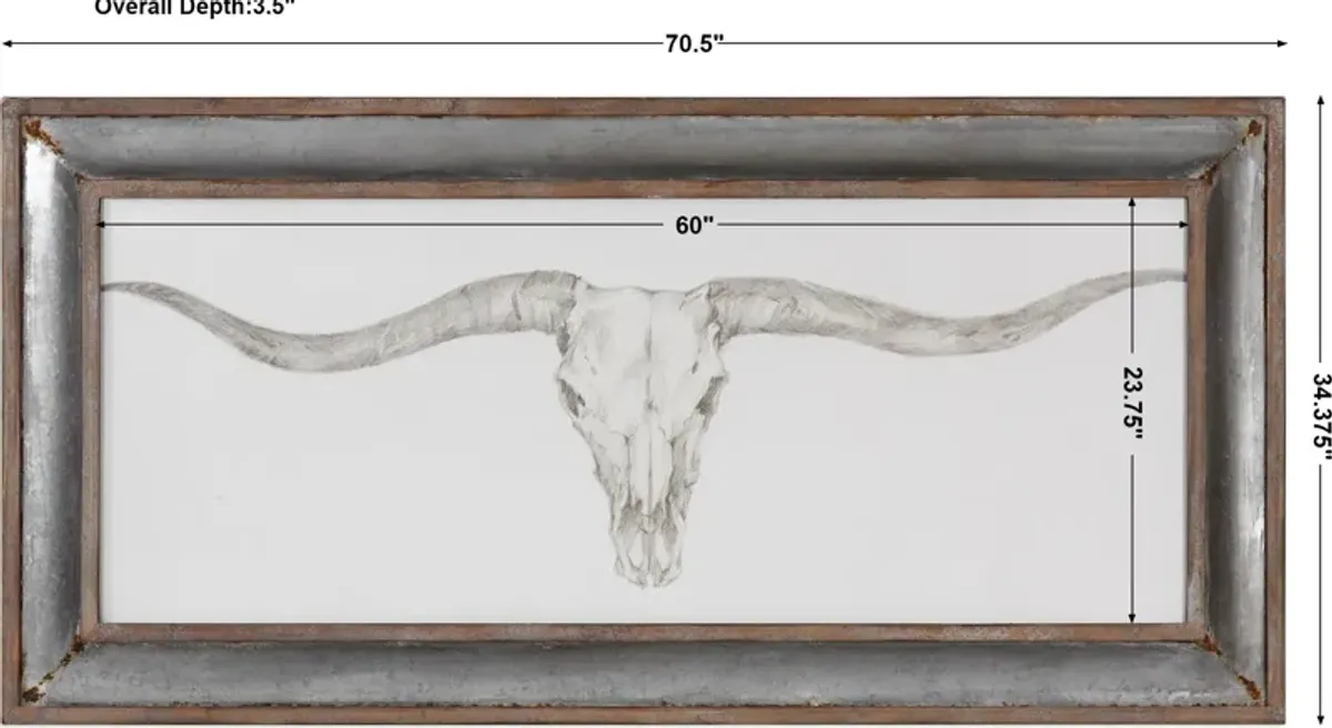 Western Skull Mount Print