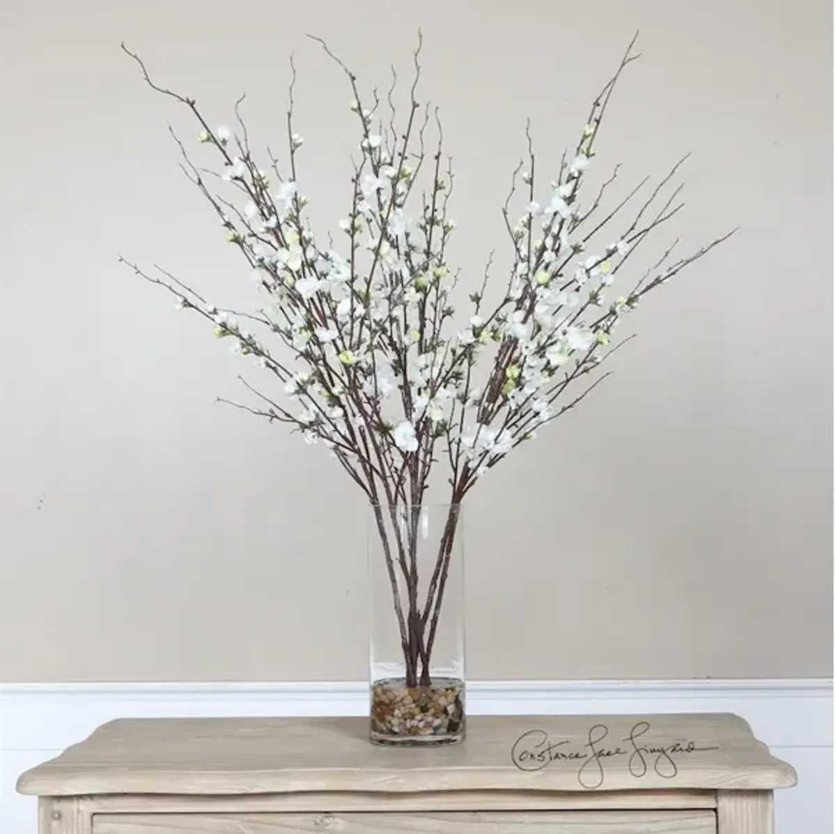 Quince Blossoms Silk Centerpiece