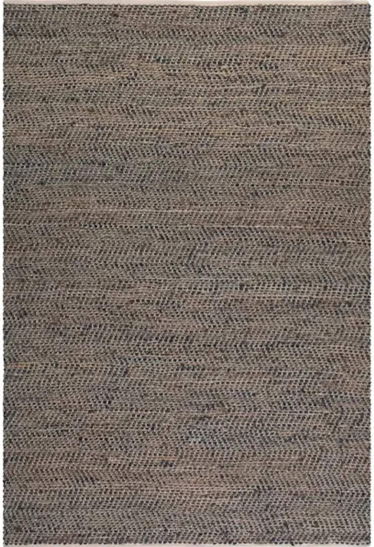 Tobais 5 X 8 Rescued Leather and Hemp Rug