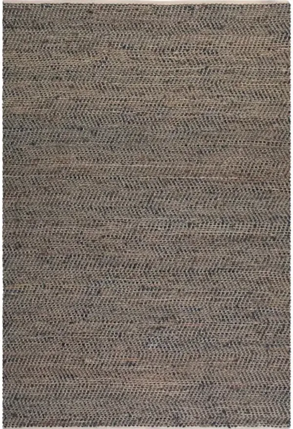Tobais 9 X 12 Rescued Leather and Hemp Rug