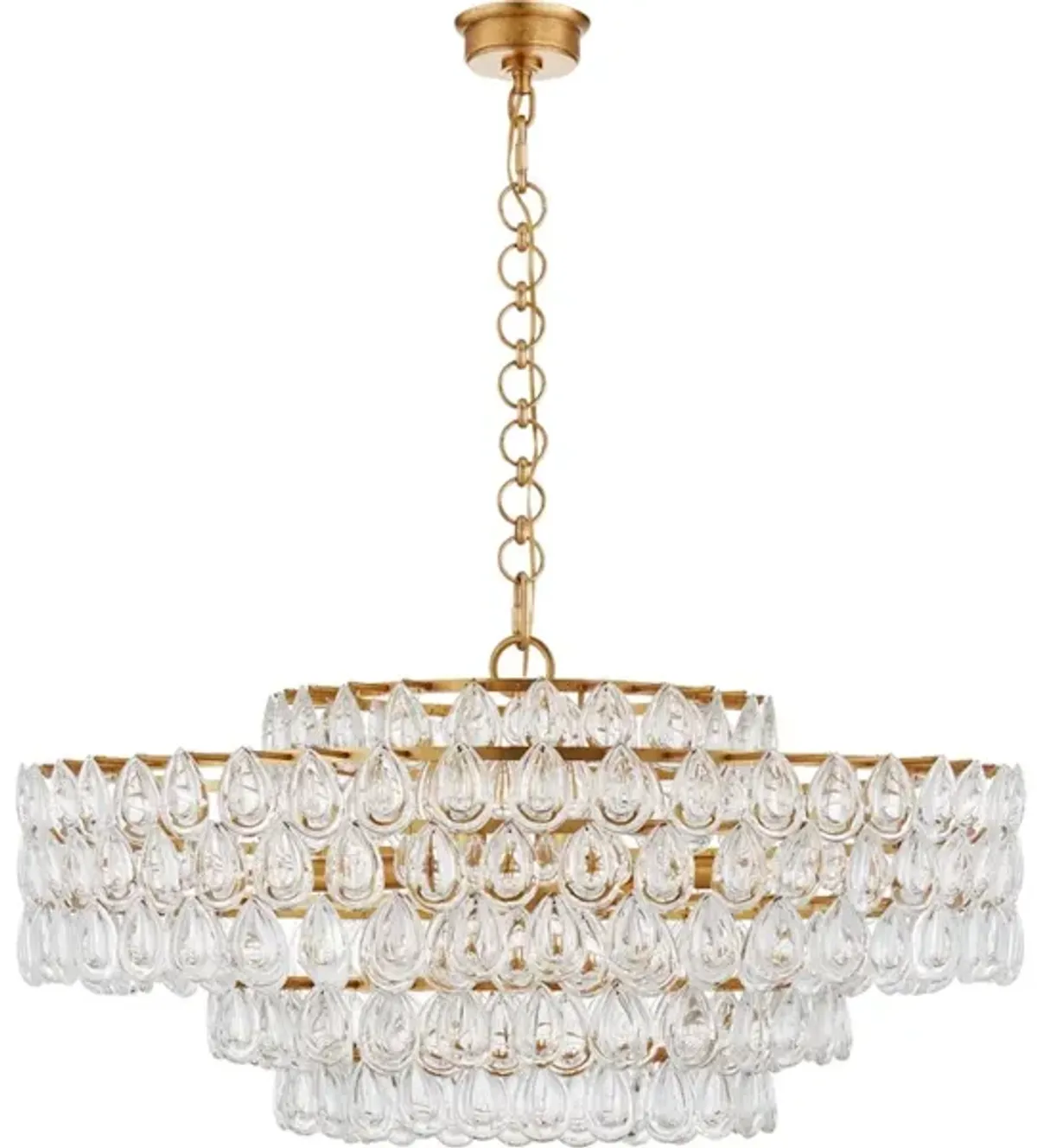 Liscia Large Crystal Chandelier in Gild finish