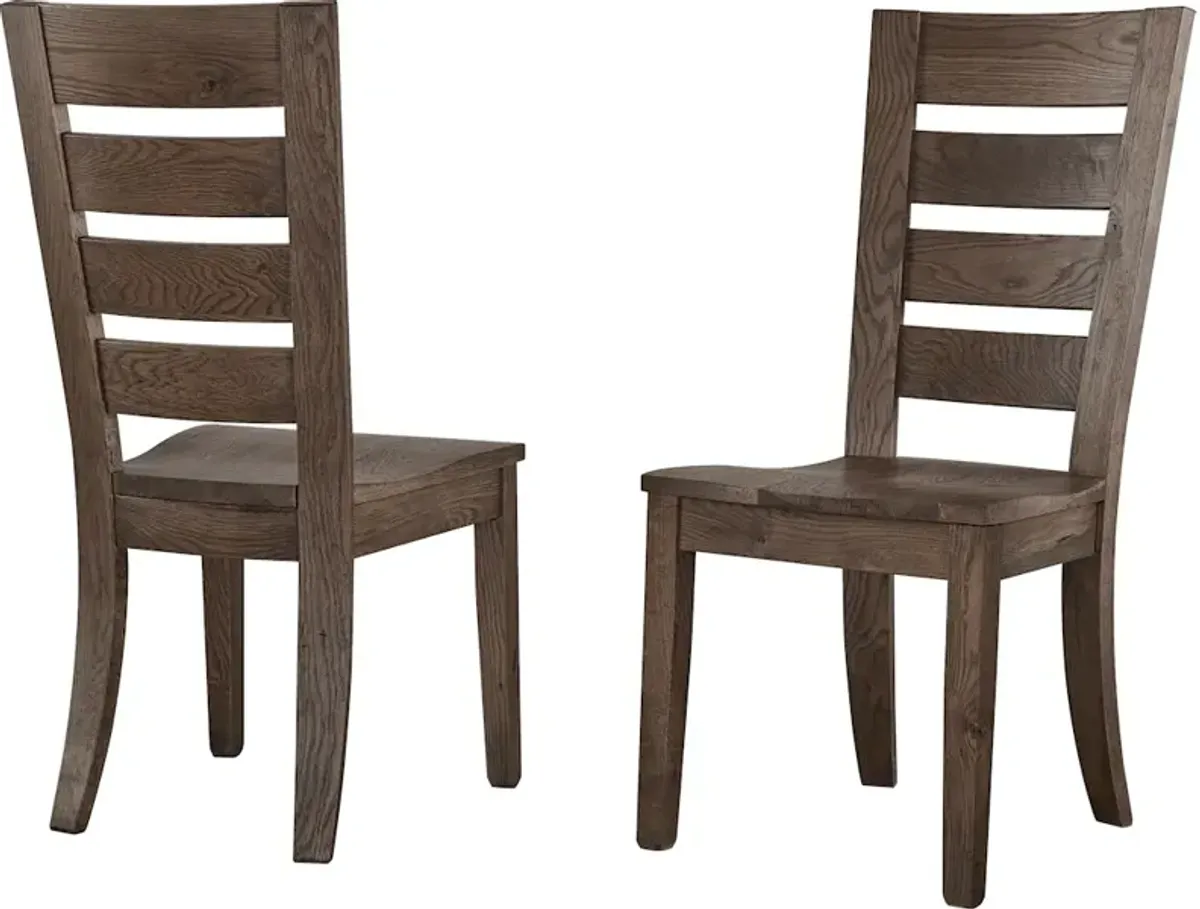 Horizontal Slat Side Chair