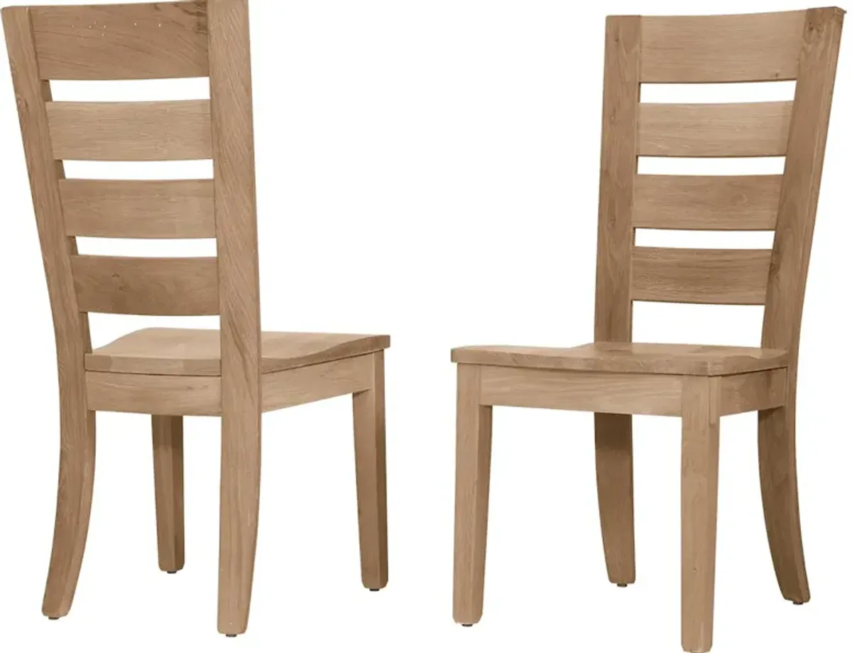 Horizontal Slat Side Chair