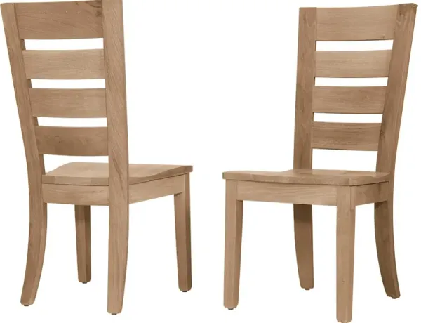 Horizontal Slat Side Chair