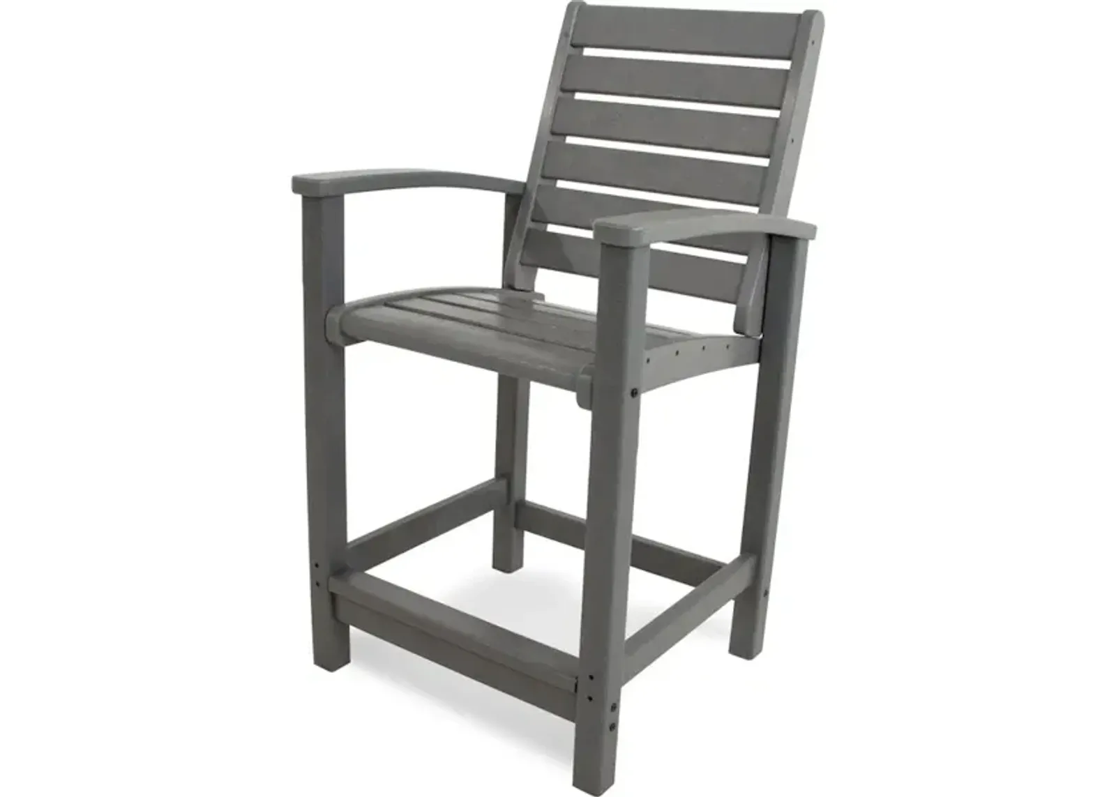 Signature Counter Chair In Slate Grey