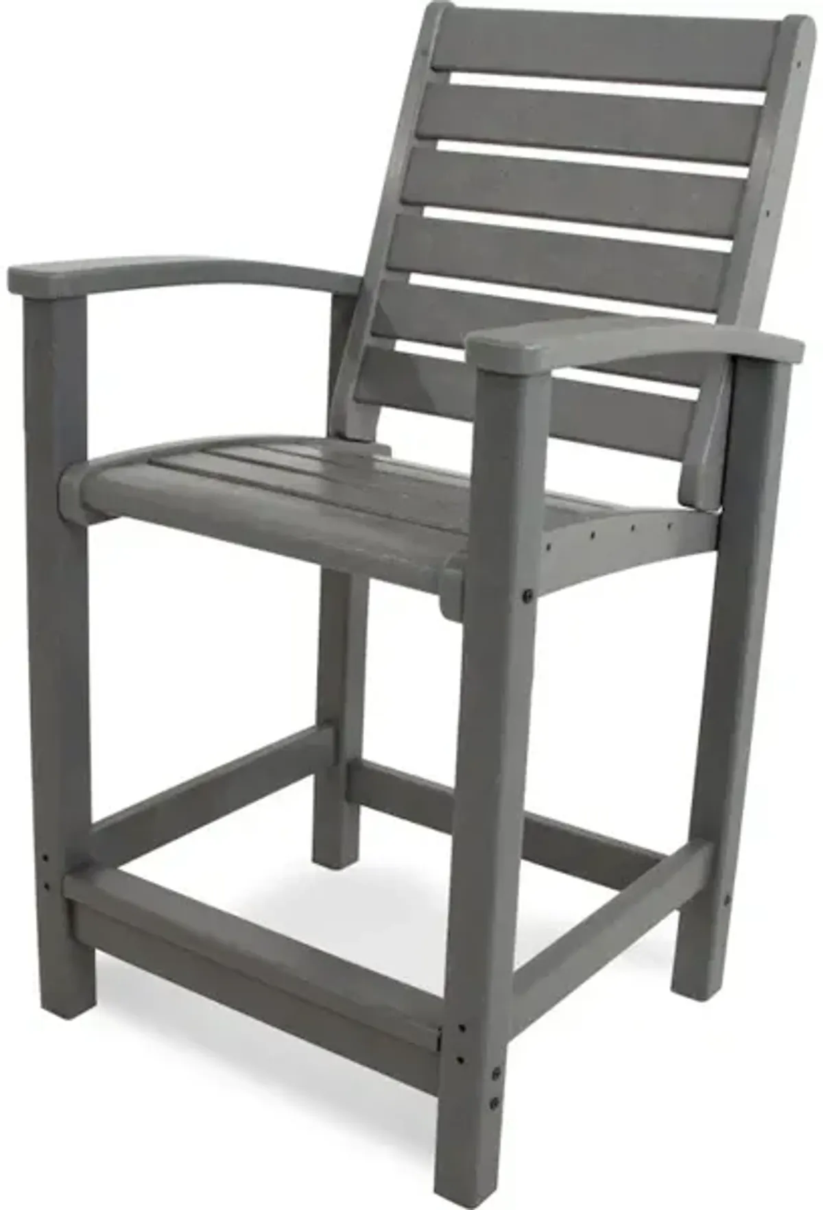 Signature Counter Chair In Slate Grey