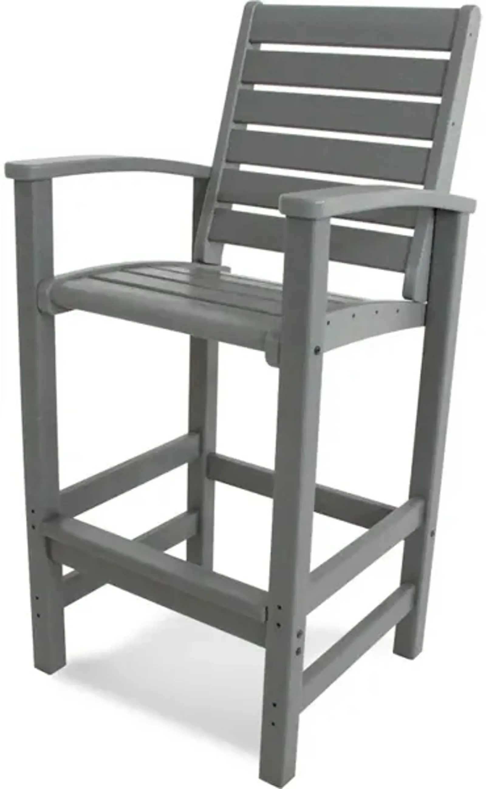 Signature Bar Chair In Slate Grey