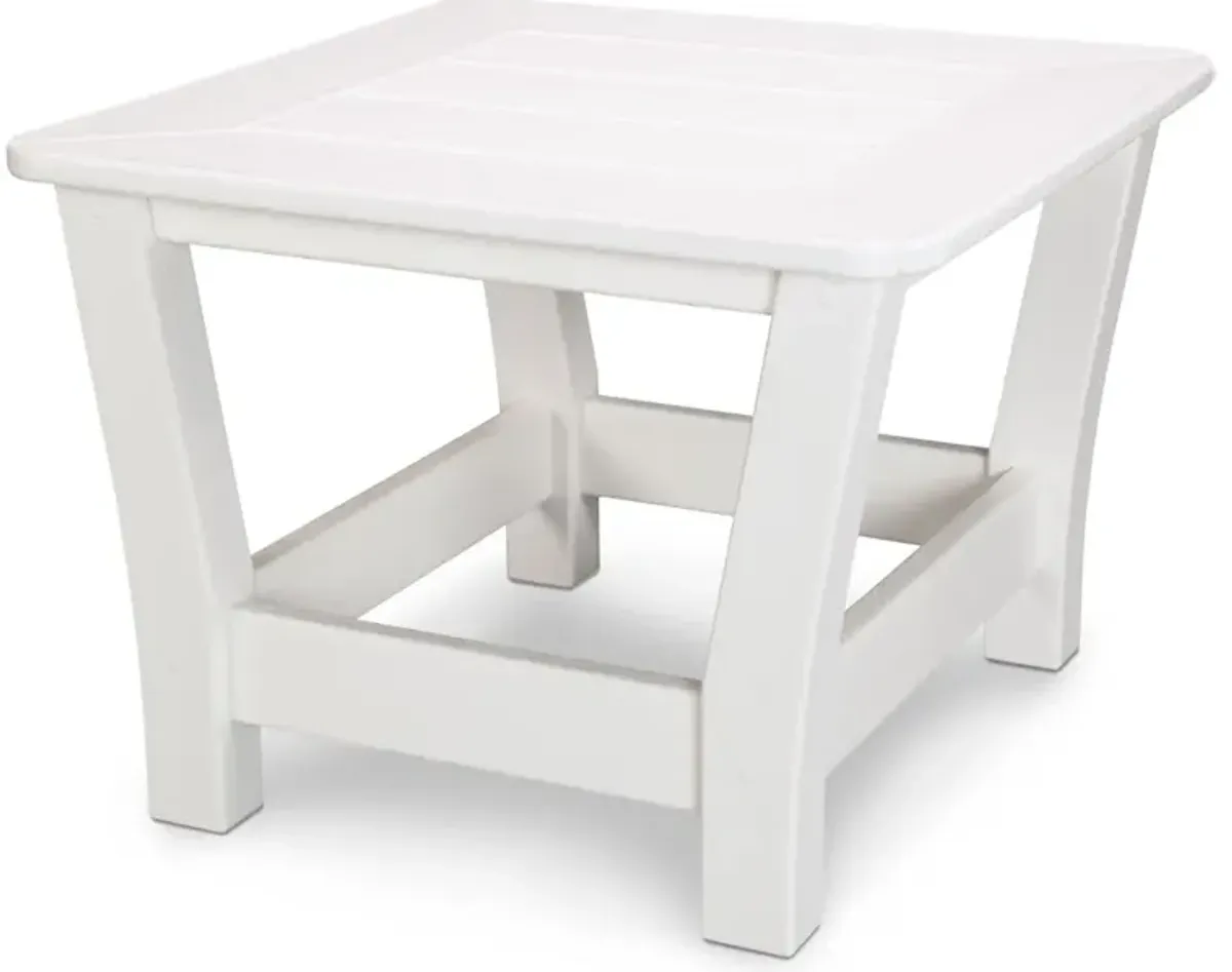 Harbour Slat Side Table In White