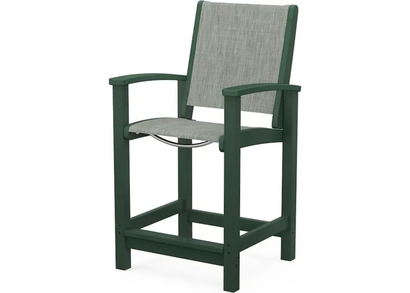 Coastal Counter Chair In Green Birch Sling