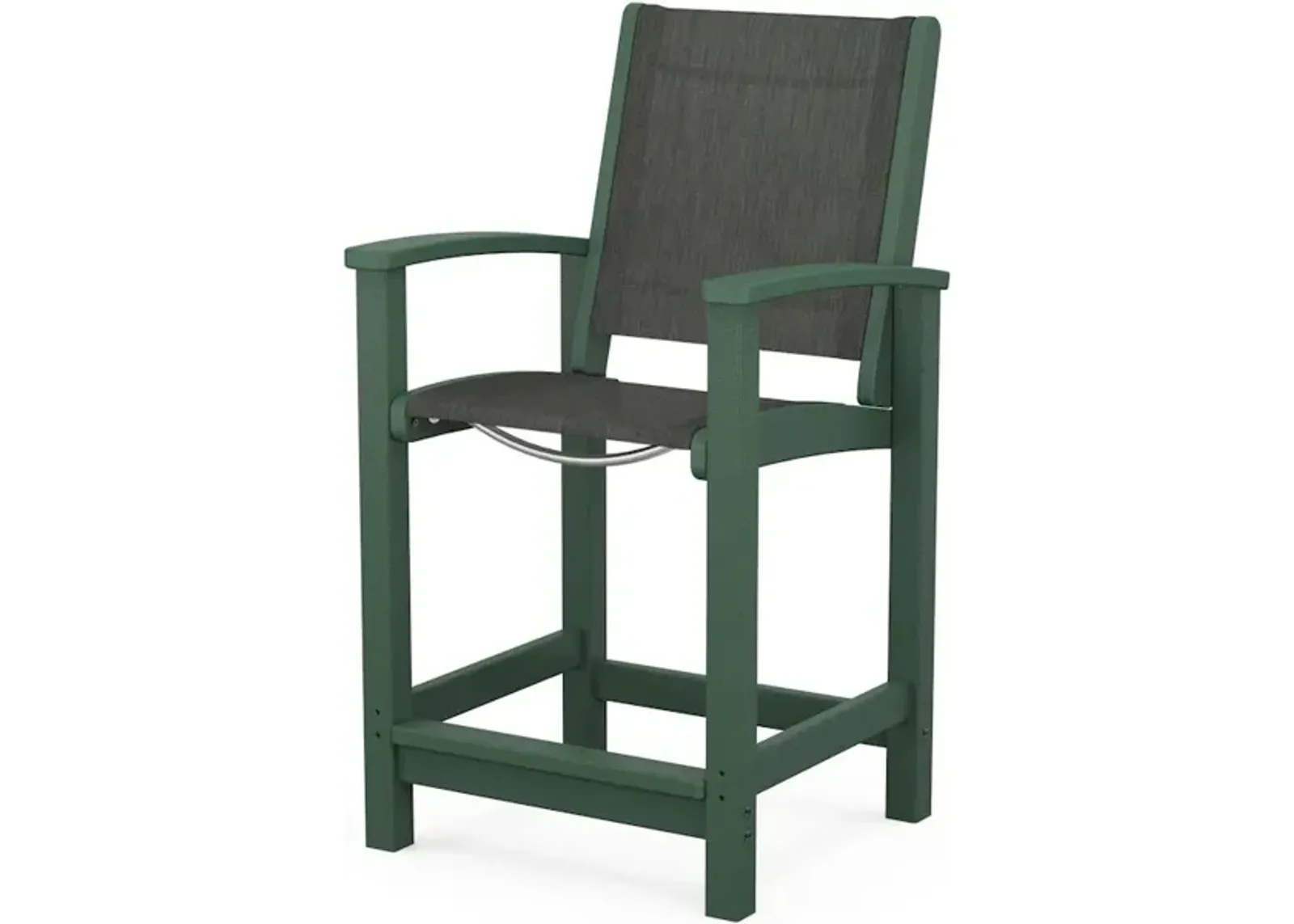 Coastal Counter Chair In Green Ember Sling