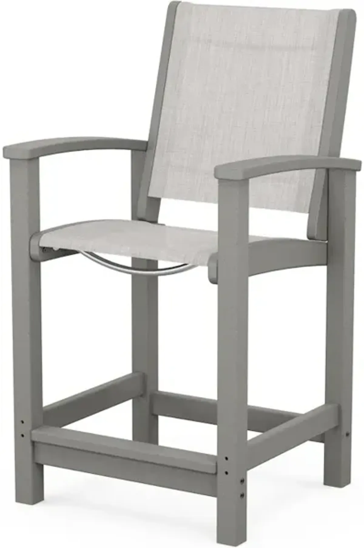 Coastal Counter Chair In Slate Grey Parchment Sling