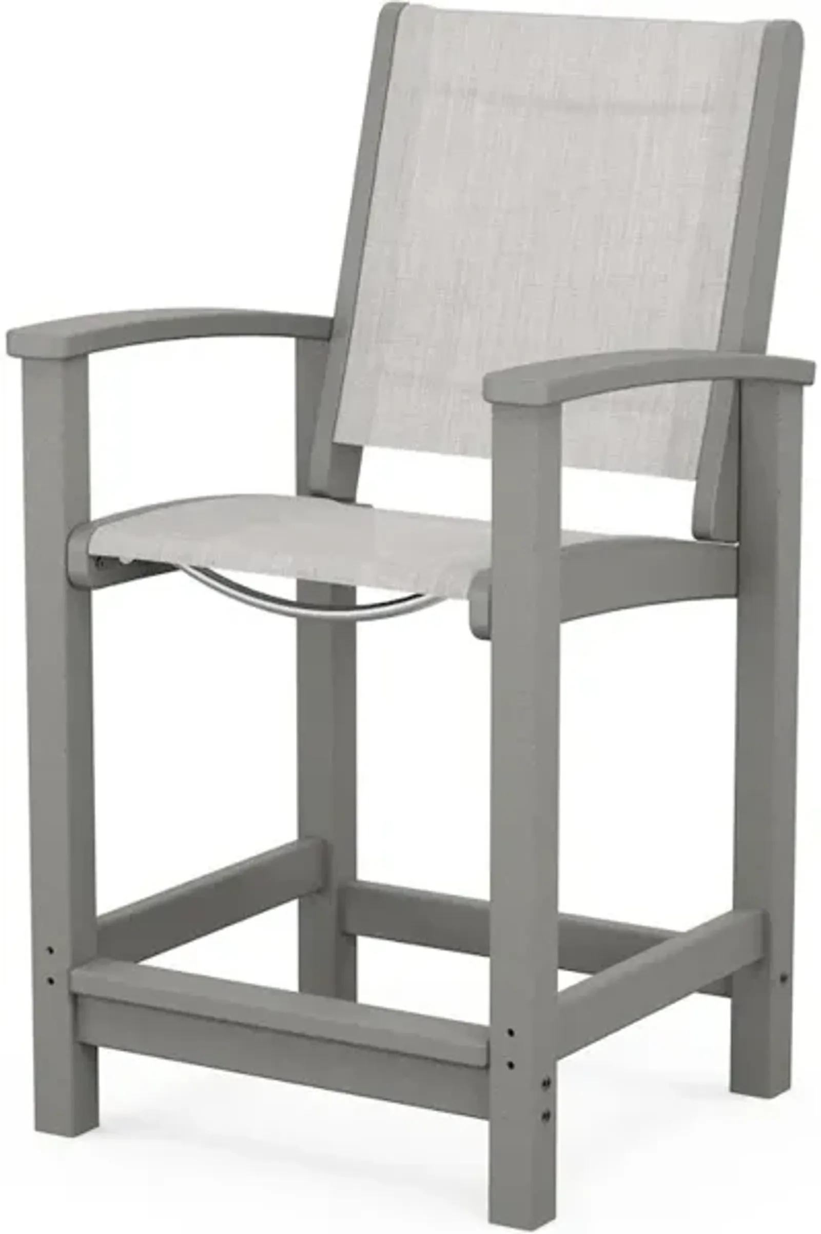 Coastal Counter Chair In Slate Grey Parchment Sling