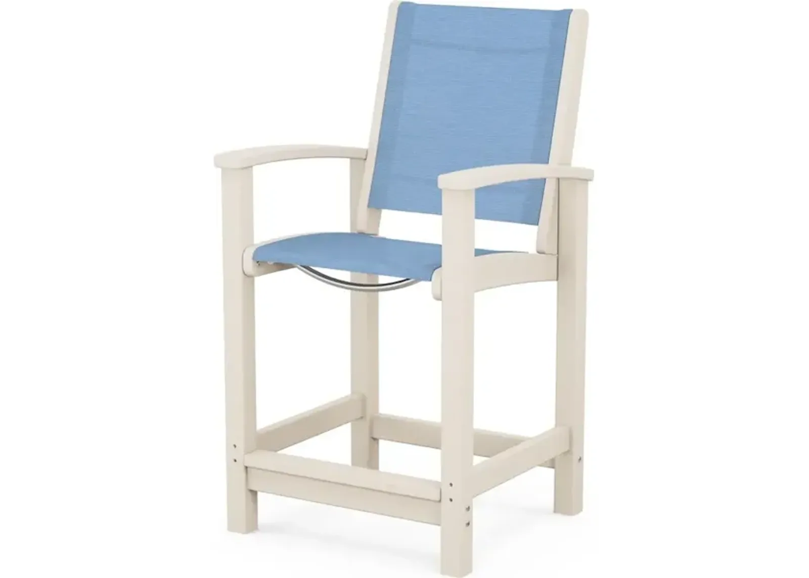 Coastal Counter Chair In Sand Poolside Sling