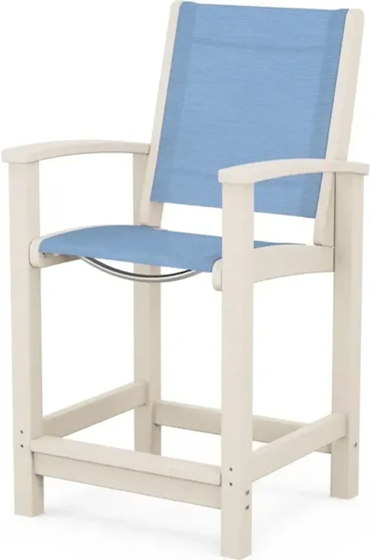 Coastal Counter Chair In Sand Poolside Sling